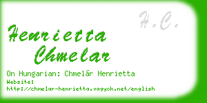henrietta chmelar business card